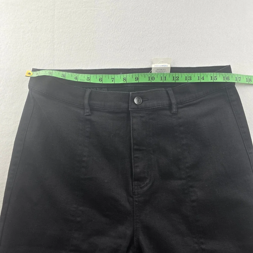 J. Mclaughlin -1302 NWT Rainey Black Split‎ Hem Cropped Pants Womens Size 14